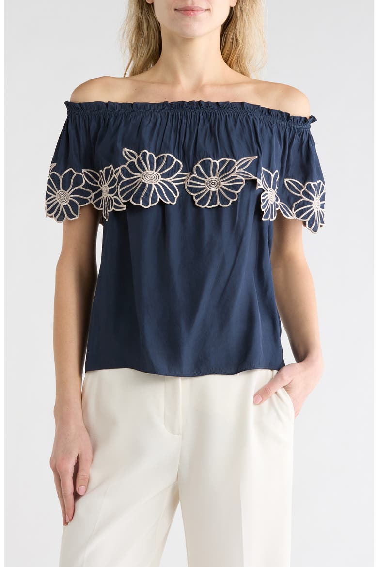 Cairo Popover Top, Main, color, NAVY