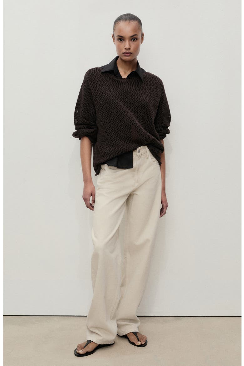 High Waist Balloon Jeans, Alternate, color, SAND