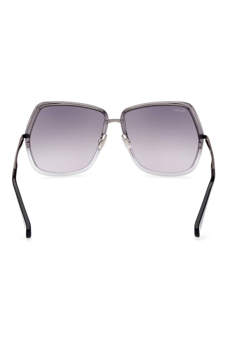 61mm Gradient Geometric Sunglasses, Alternate, color, SHINY DARK RUTH/ GRAD SMOKE