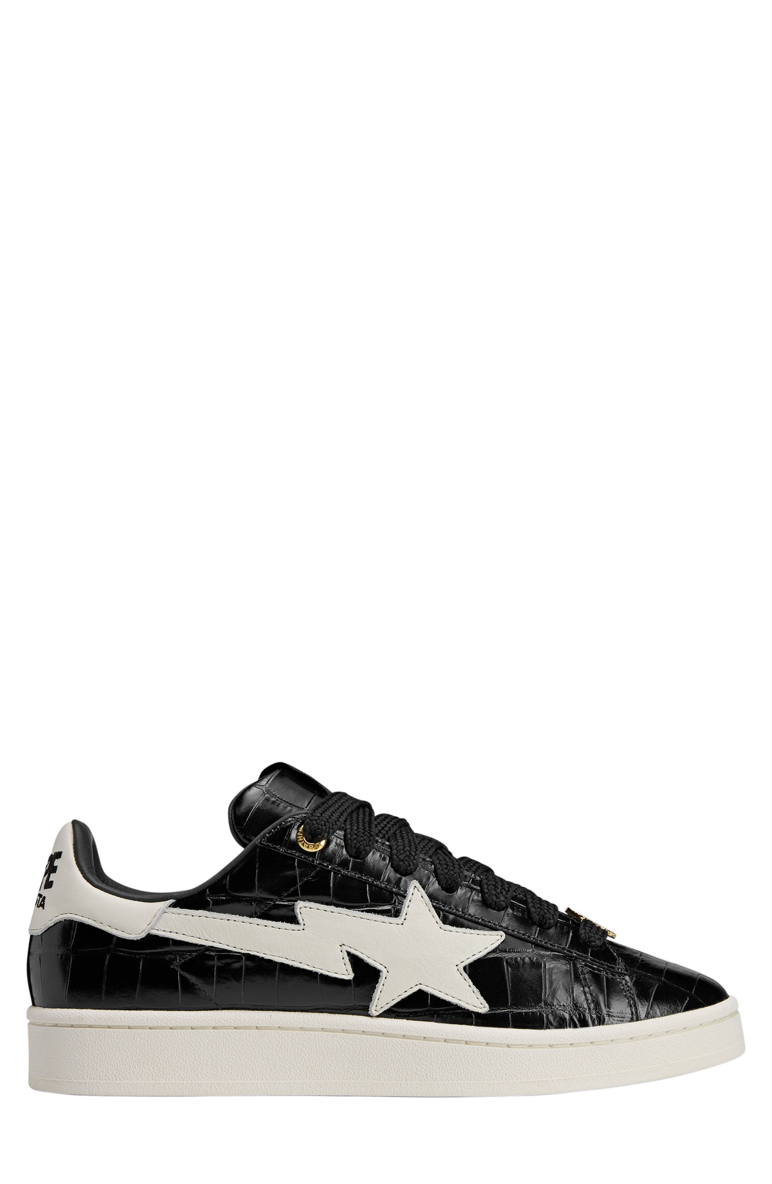Campus 00s BAPE Croc Embossed Leather Sneaker, Alternate, color, CORE BLACK