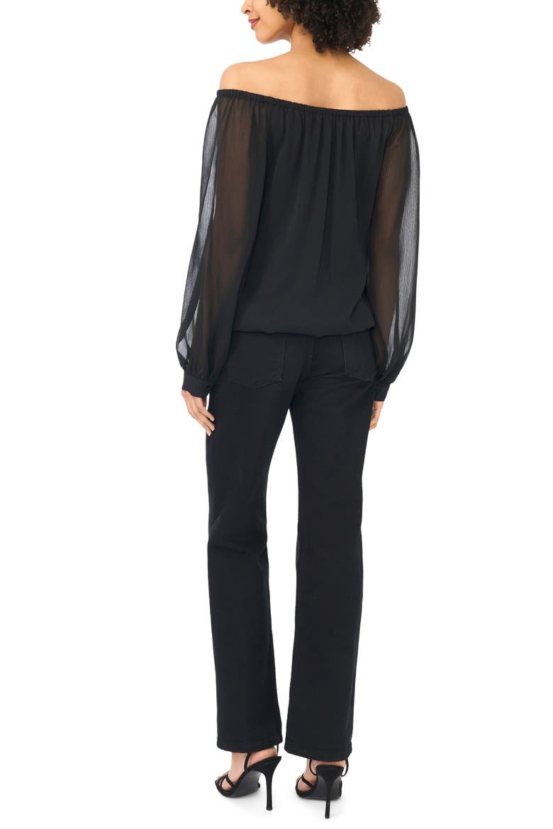 Off the Shoulder Top, Alternate, color, RICH BLACK