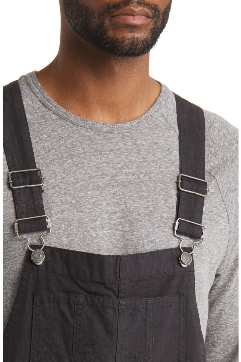 Garment Dyed Denim Carpenter Overalls, Alternate, color, BLACK COAL