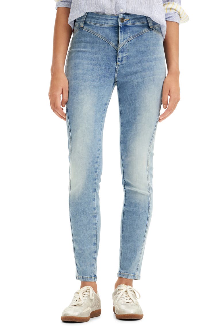 Push-Up Skinny Jeans, Main, color, BLUE