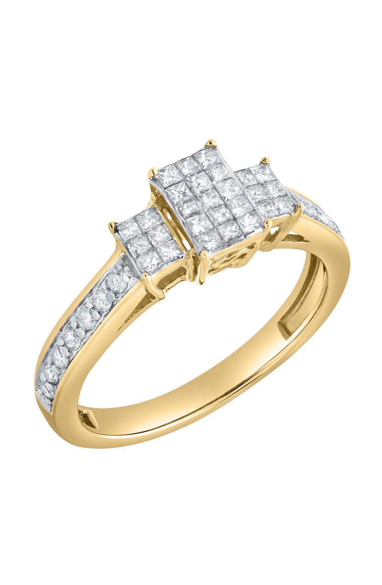 LuvMyJewelry Lumetra 0.55 Ct 10K Gold Diamond Ring, Alternate, color, 10K White Gold