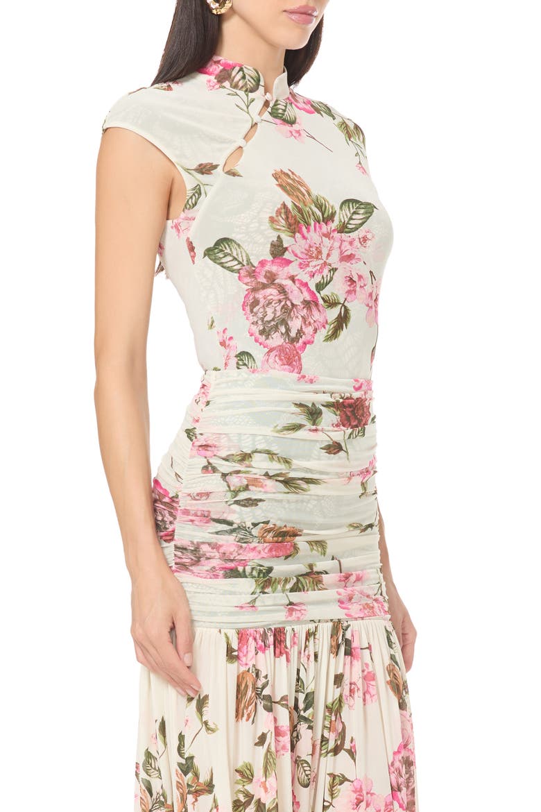 Adjoa Mandarin Collar Top, Main, color, LAYERED ROSES