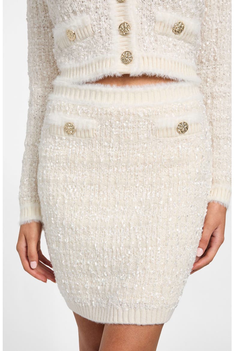 Aomori Tape Yarn Pencil Sweater Skirt, Alternate, color, NATURAL