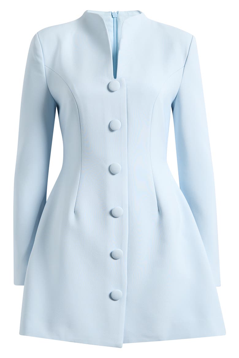 Button Down Long Sleeve Minidress, Main, color, POWDER BLUE