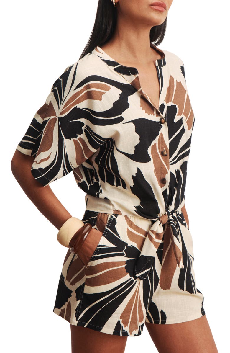 Sanctuary Good Time Tie Front Shirt, Alternate, color, 