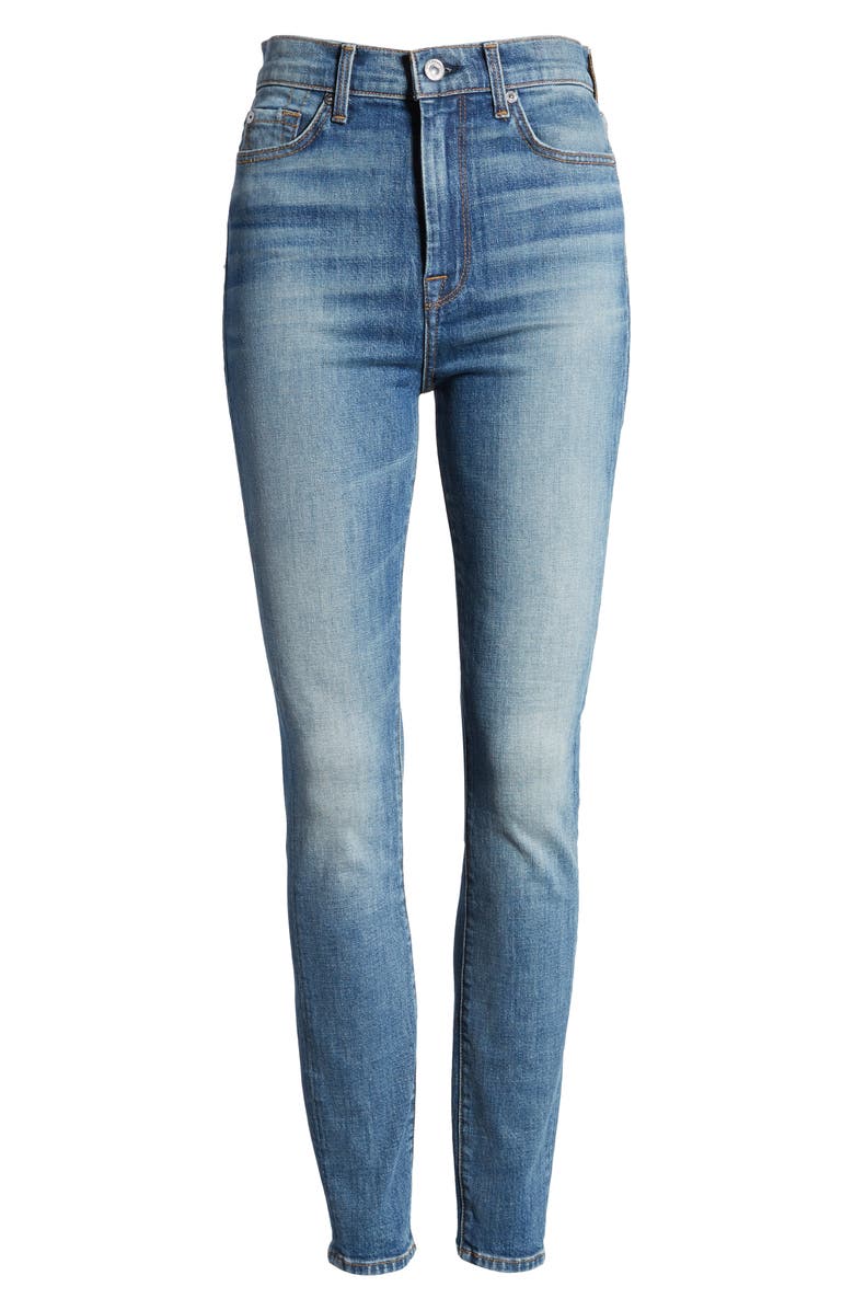 7 For All Mankind High Waist Ankle Skinny Jeans, Alternate, color, 