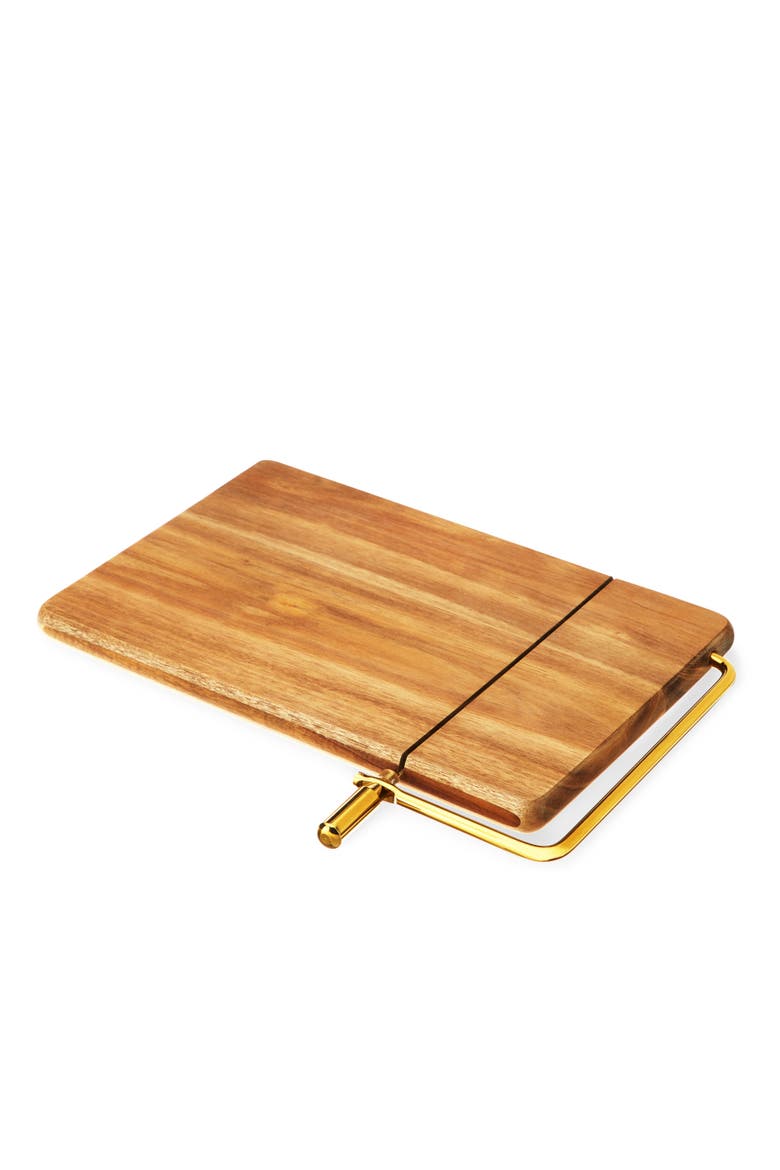Acacia Wood Cheese Slicing Board, Alternate, color, Natural