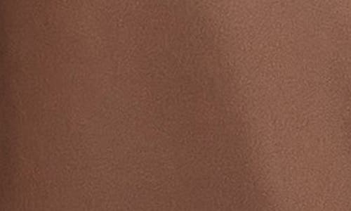 Topshop Faux Leather Button-up Shirt In Chocolate