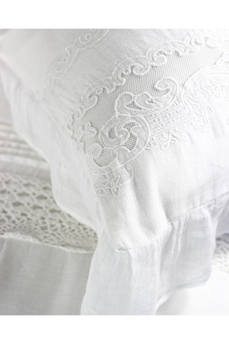 Tabitha Linen Duvet 3-Piece Set, Alternate, color, WHITE