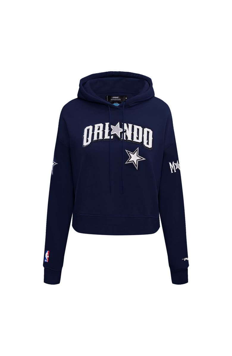 PRO STANDARD Women's Pro Standard Navy Orlando Magic 2023/24 City Edition Cropped Pullover Hoodie, Alternate, color, Navy