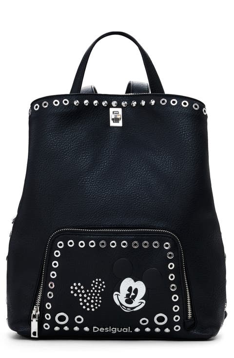 Mickey Mouse™ Medium Faux Leather Stud Backpack