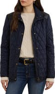 Lauren Ralph Lauren Houndstooth Quilted Barn Jacket