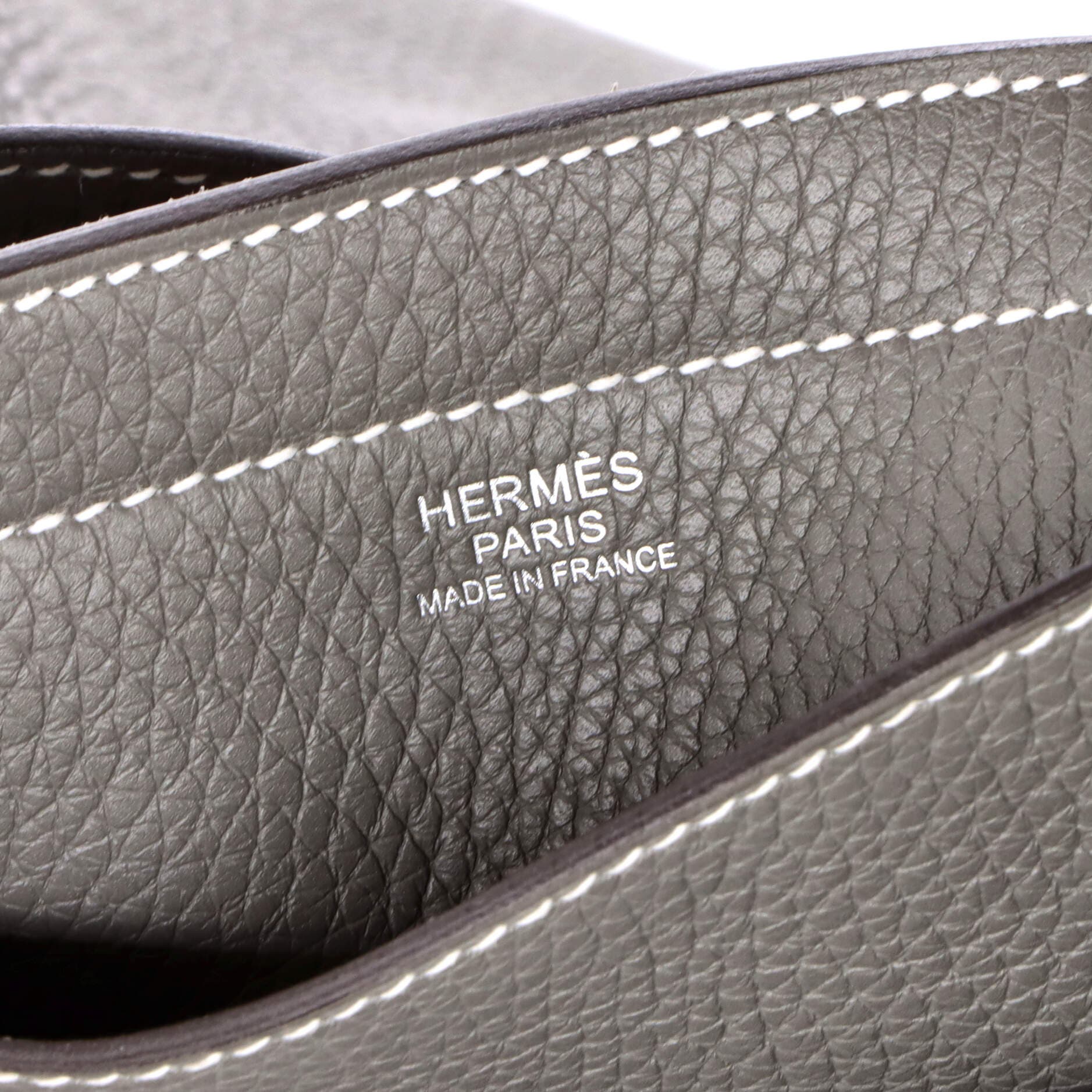 Pre-Owned Hermes Cabasellier Tote Clemence 46, Alternate, color, Gris Meyer