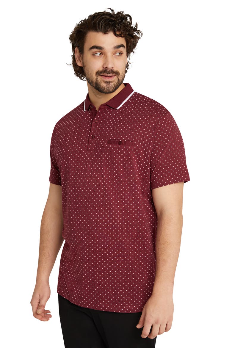 Taylor Neat Pocket Polo, Alternate, color, BURGUNDY