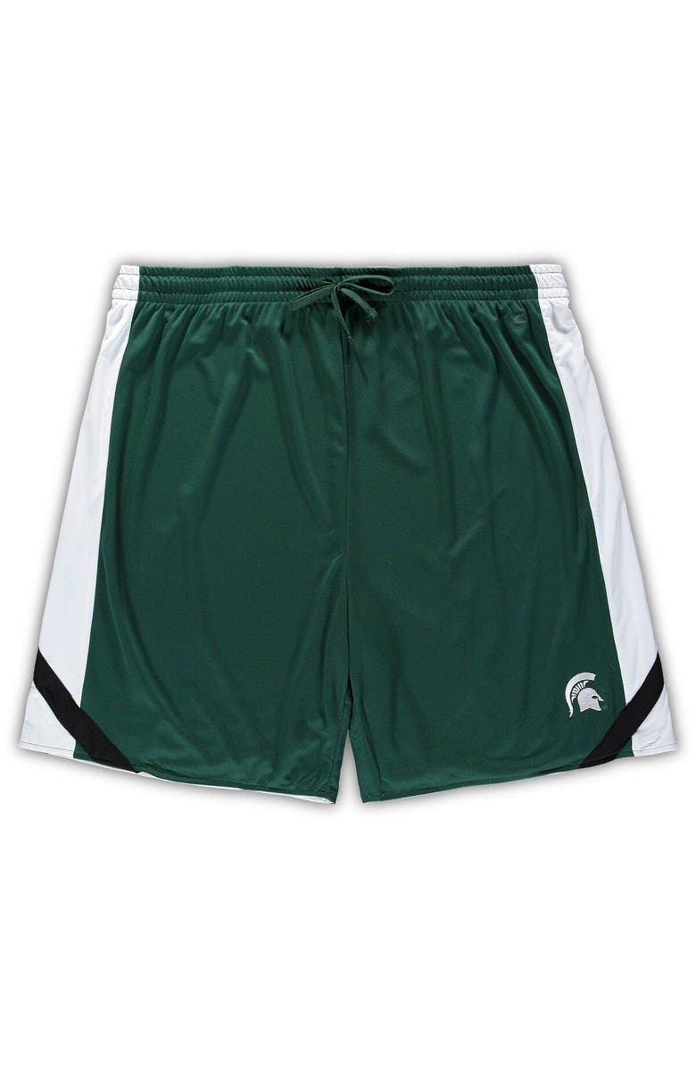 COLOSSEUM Men's Colosseum Green/White Michigan State Spartans Big & Tall Team Reversible Shorts, Alternate, color,