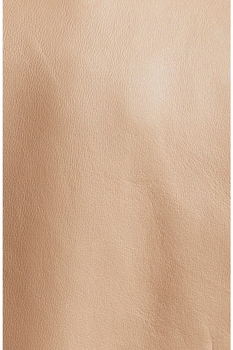 Lyric Peplum Leather Biker Jacket, Alternate, color, CAPPUCCINO