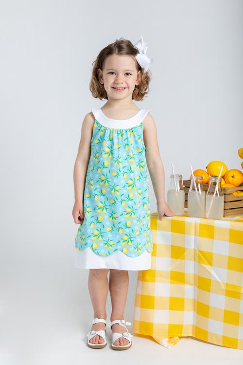 FLORENCE EISEMAN FLORENCE EISEMAN LEMON PRINT DRESS 