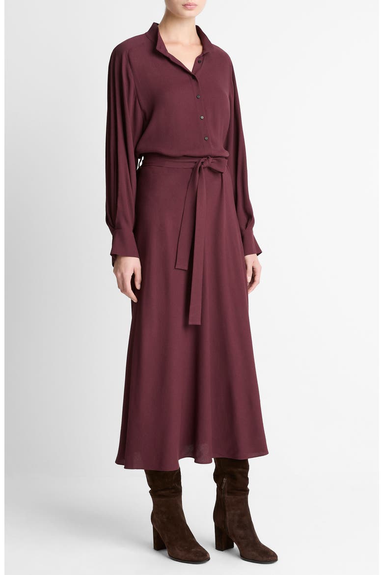 Long Sleeve Shirtdress, Alternate, color, OXBLOOD
