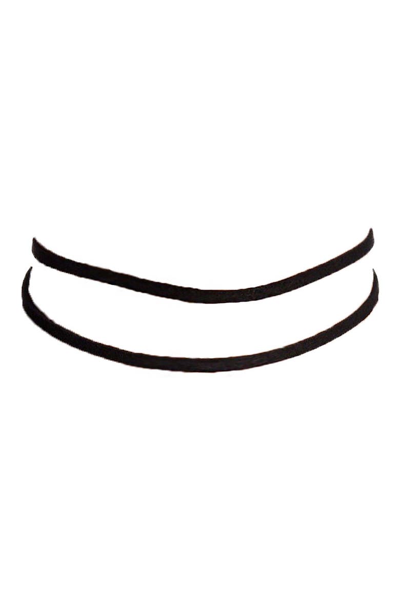 Velvet Choker Necklace, Alternate, color, BLACK