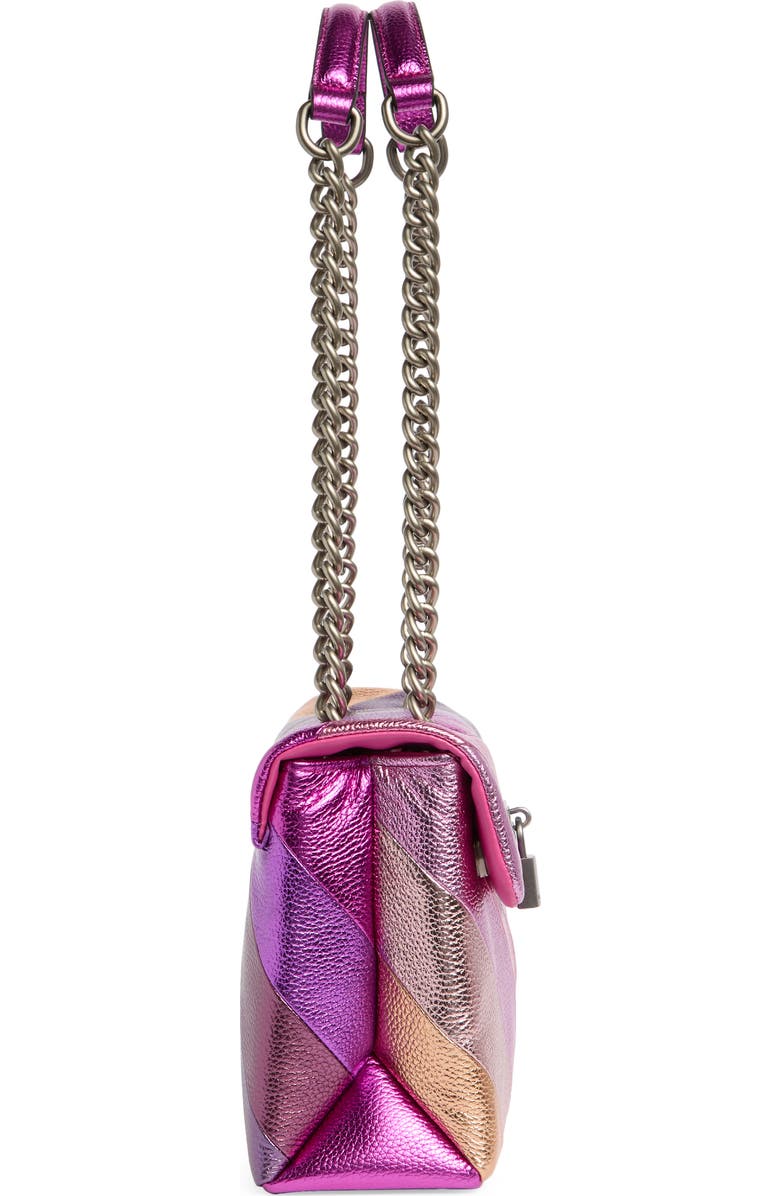 Kurt Geiger London Brixton Leather Shoulder Bag, Alternate, color, Pink Combo