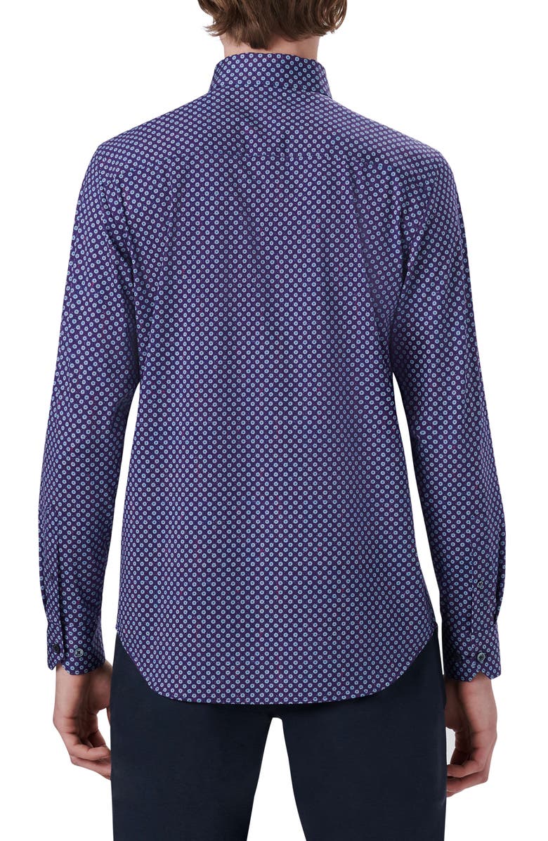 Bugatchi OoohCotton<sup>®</sup> Print Button-Up Shirt, Alternate, color, 