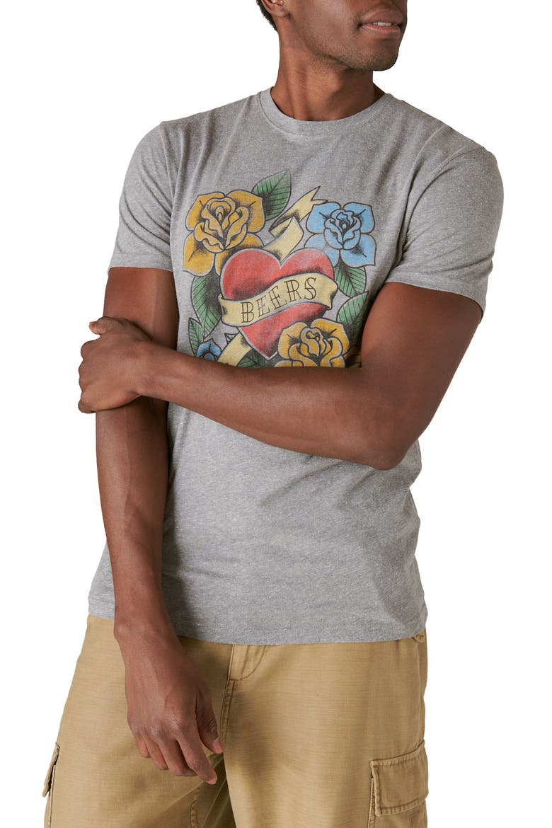 Beer Tattoo Graphic T-Shirt, Alternate, color, HEATHER GREY
