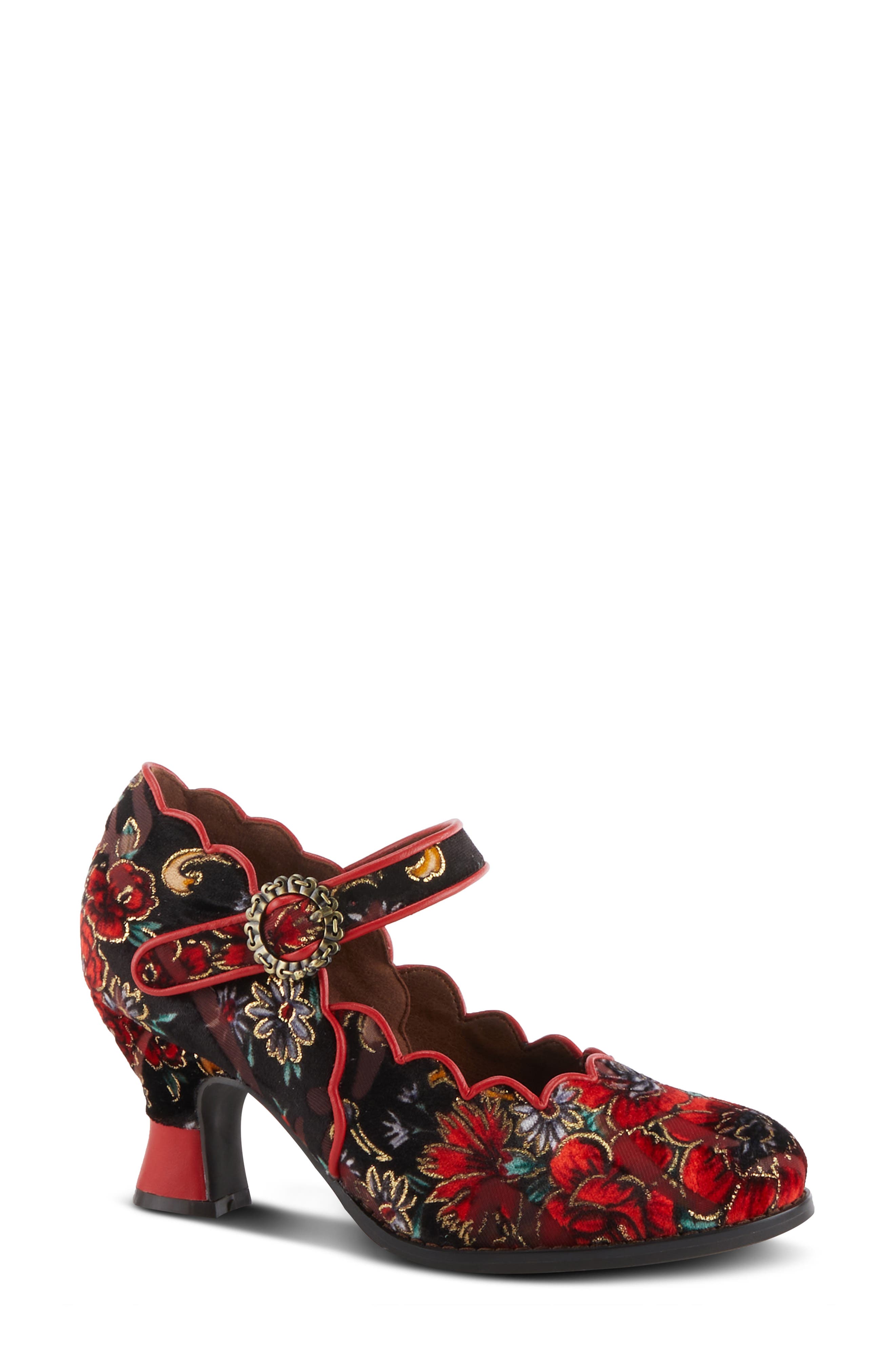 L'Artiste by Spring Step Adodora Mary Jane Pump, Main, color, Red Multi