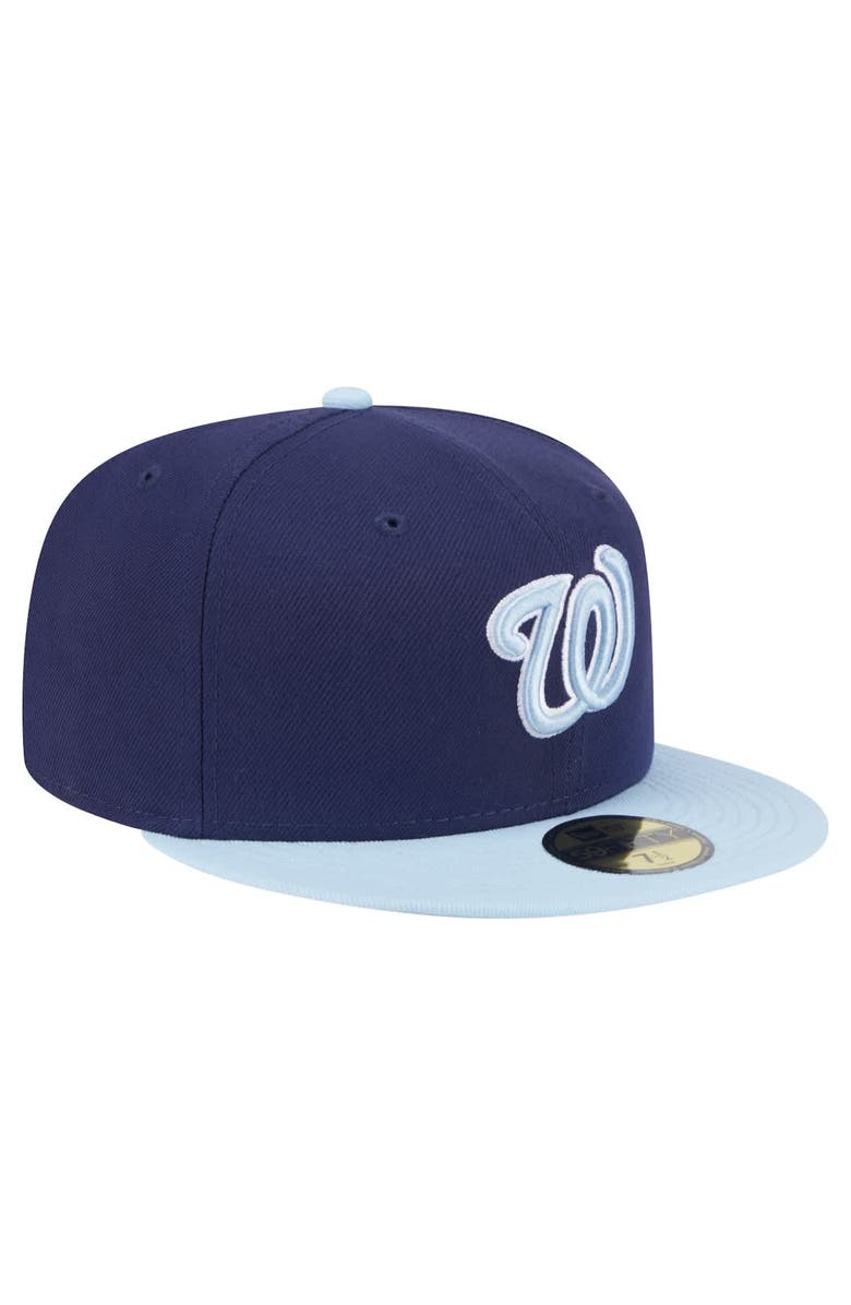 New Era Men's New Era Navy/Light Blue Washington Nationals Color Pack 2-Tone 59FIFTY Fitted Hat, Alternate, color, 