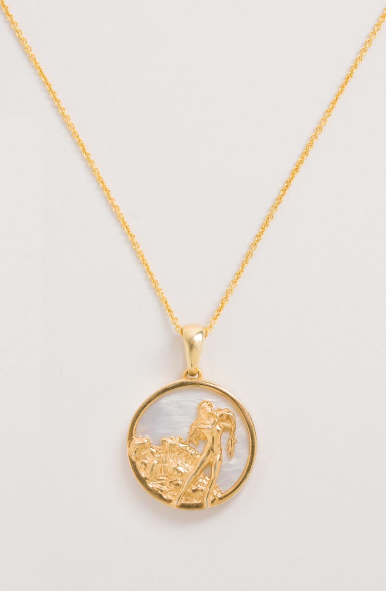 Freya Rose Zodiac Necklace, Alternate, color, Aquarius