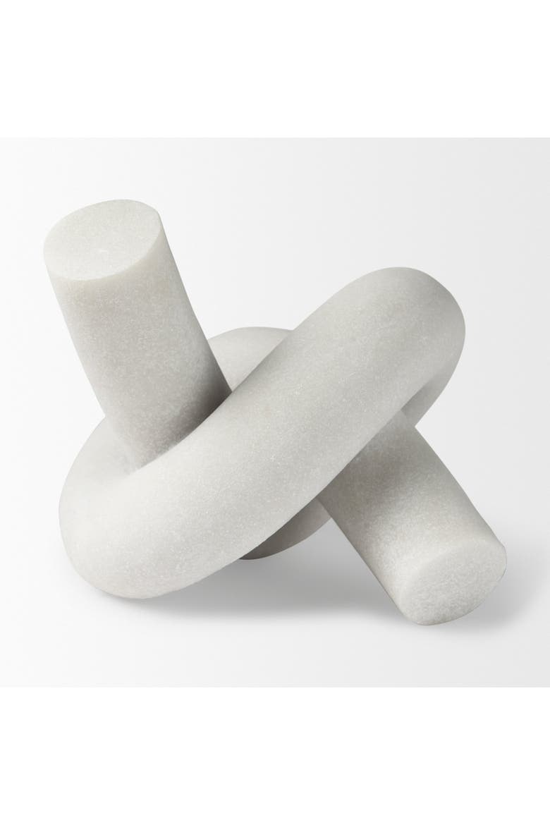 Otto Resin Knot Sculpture Decorative Object, Alternate, color, White