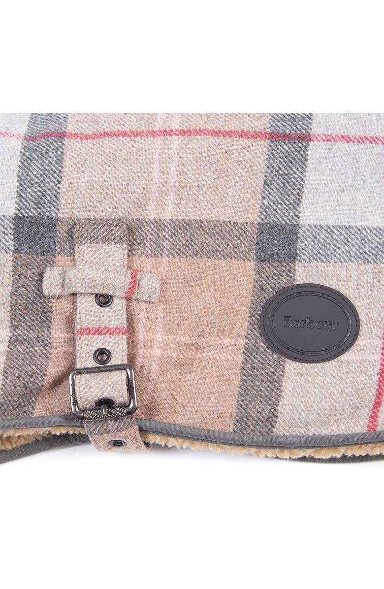 Barbour Tartan Dog Coat, Alternate, color, Taupe/ Pink Tartan