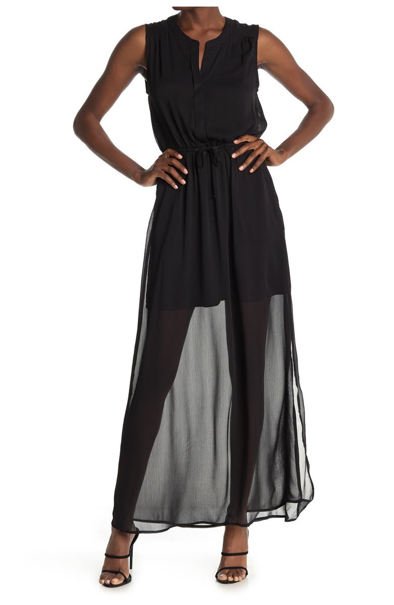 DR2 by Daniel Rainn Split Neck Sleeveless Maxi Dress, Main, color,