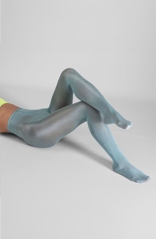 Lechery Women's Lustrous Silky Shiny 20 Denier Sheer High-waist Pantyhose Tights Sku11002-pk In Teal Green