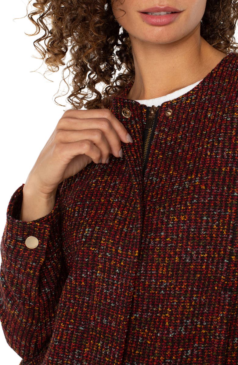 Liverpool Los Angeles Collarless Bouclé Knit Jacket, Alternate, color, 