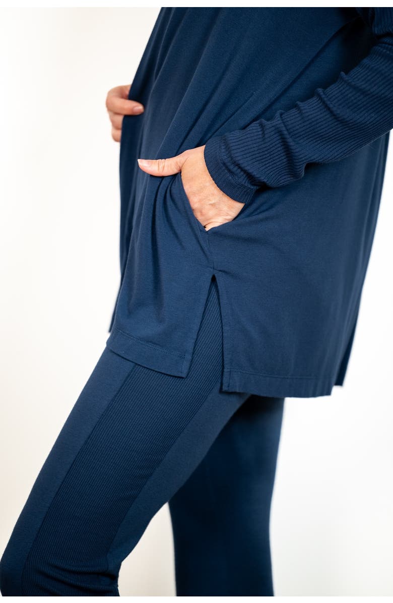 JJwinks BFF Open Front Lightweight Pocketed Cardigan, Alternate, color, Navy