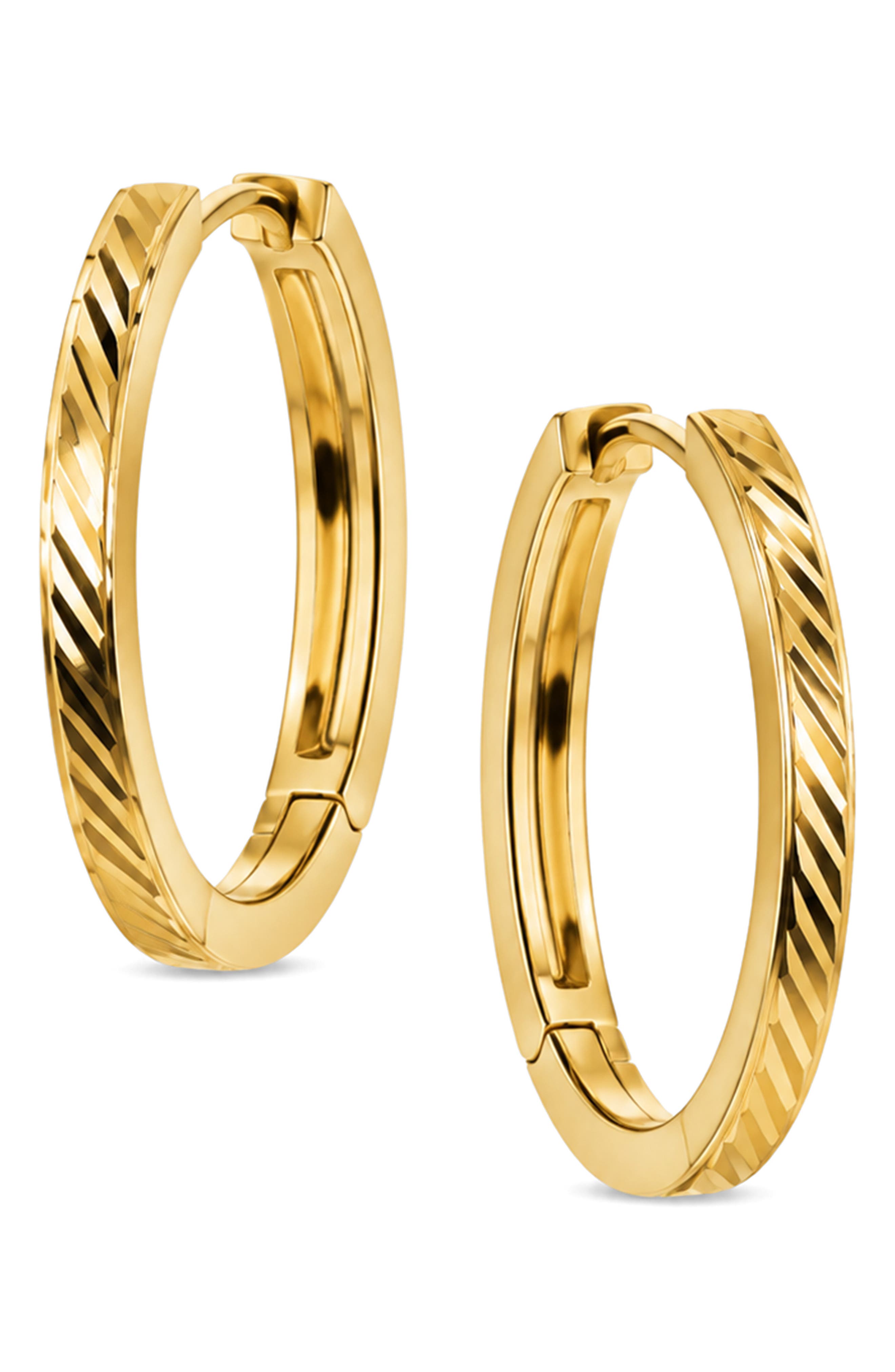 Statement Etched Hoop Earrings