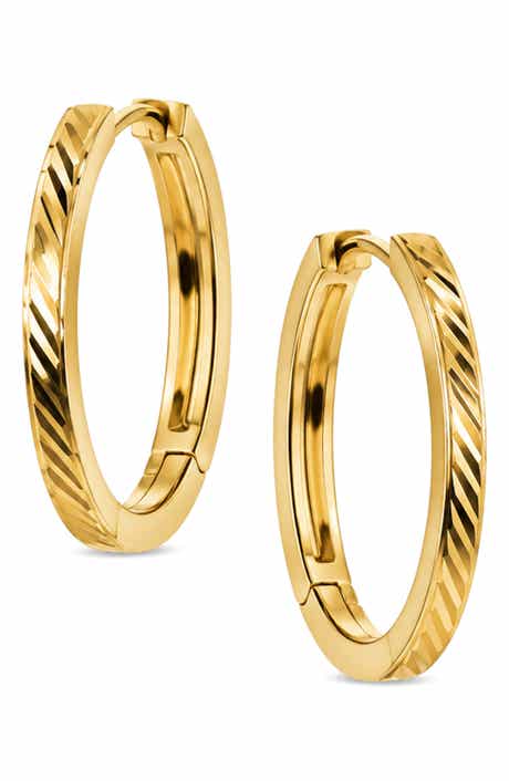 Statement Etched Hoop Earrings