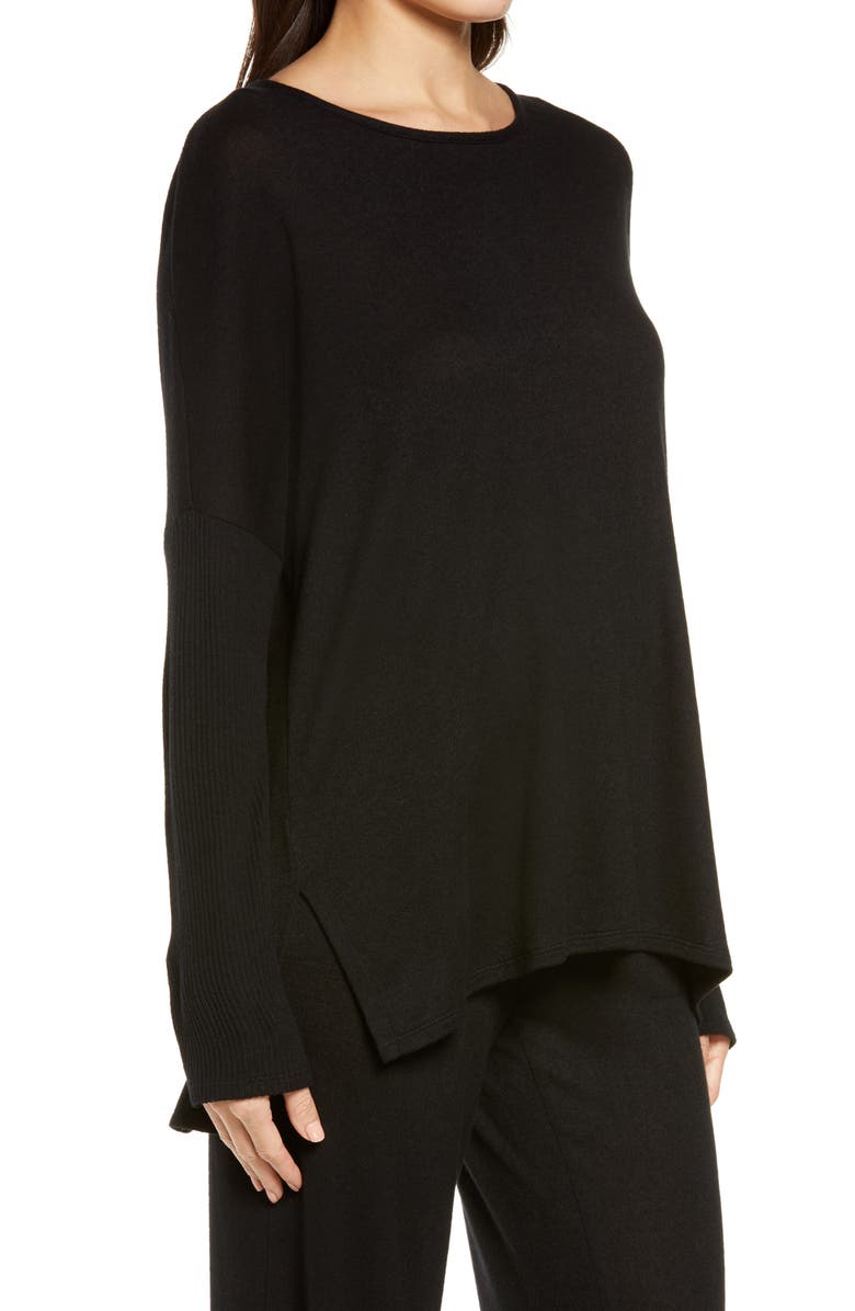 Natori V-Neck Knit Tunic, Alternate, color, 