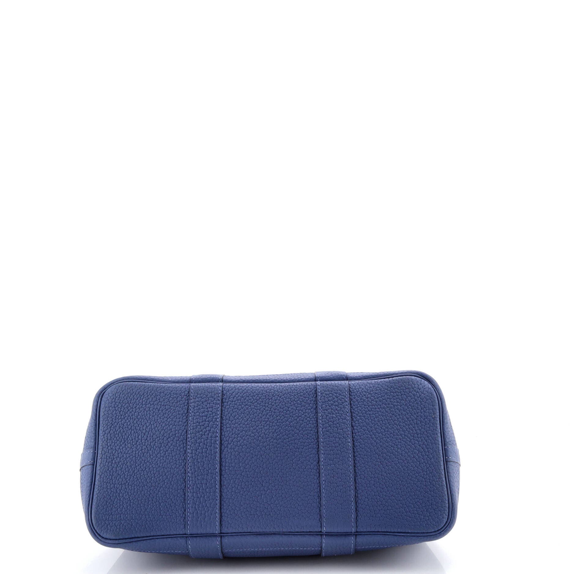 Pre-Owned Hermes Garden Party Tote Leather 30, Alternate, color, Bleu Brighton