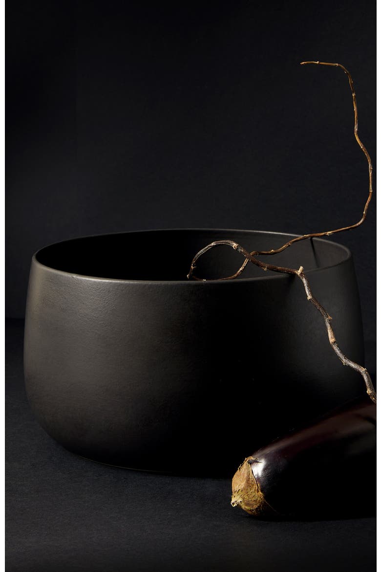 Stoneware Serving Bowl, Alternate, color, Black