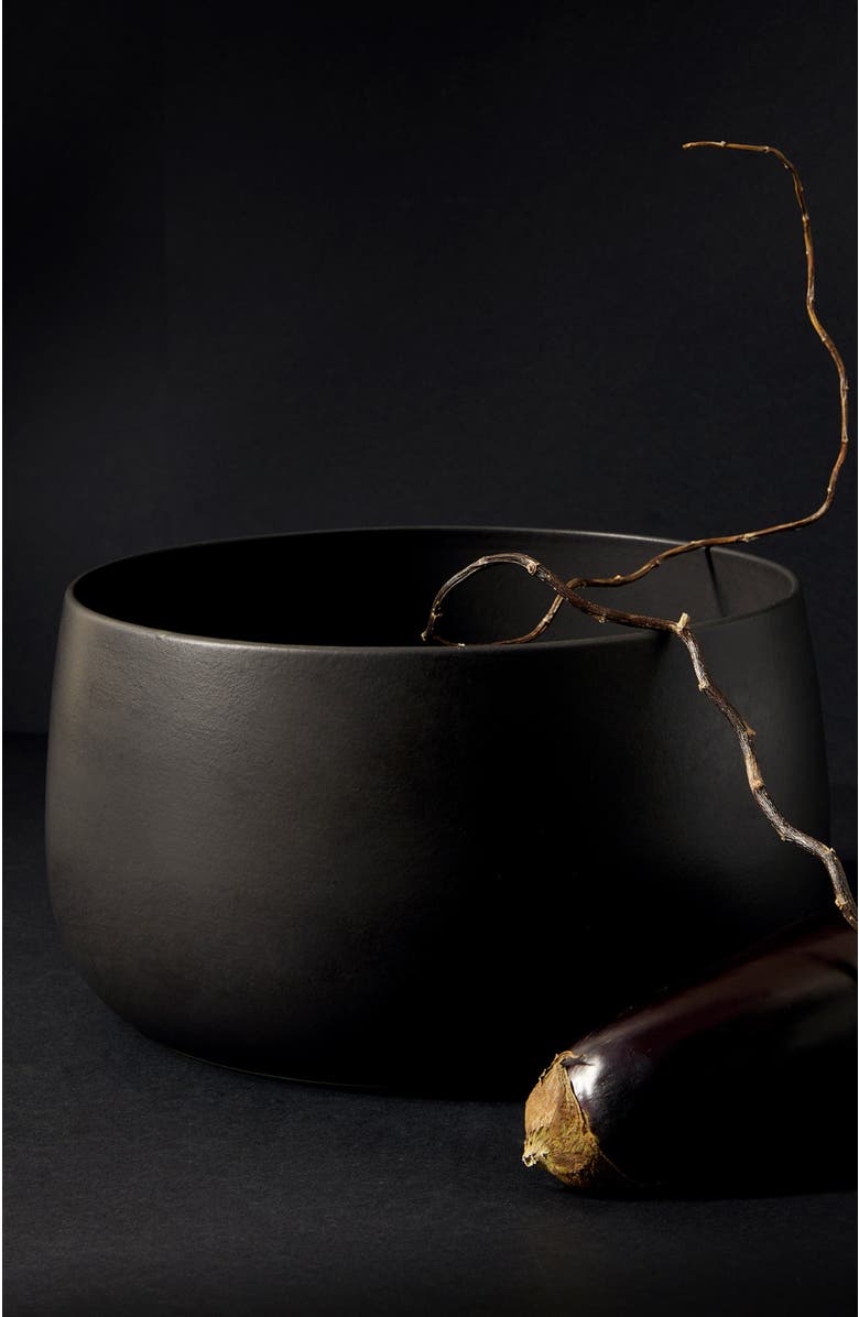 Gharyan Stoneware Stoneware Serving Bowl, Alternate, color, Black