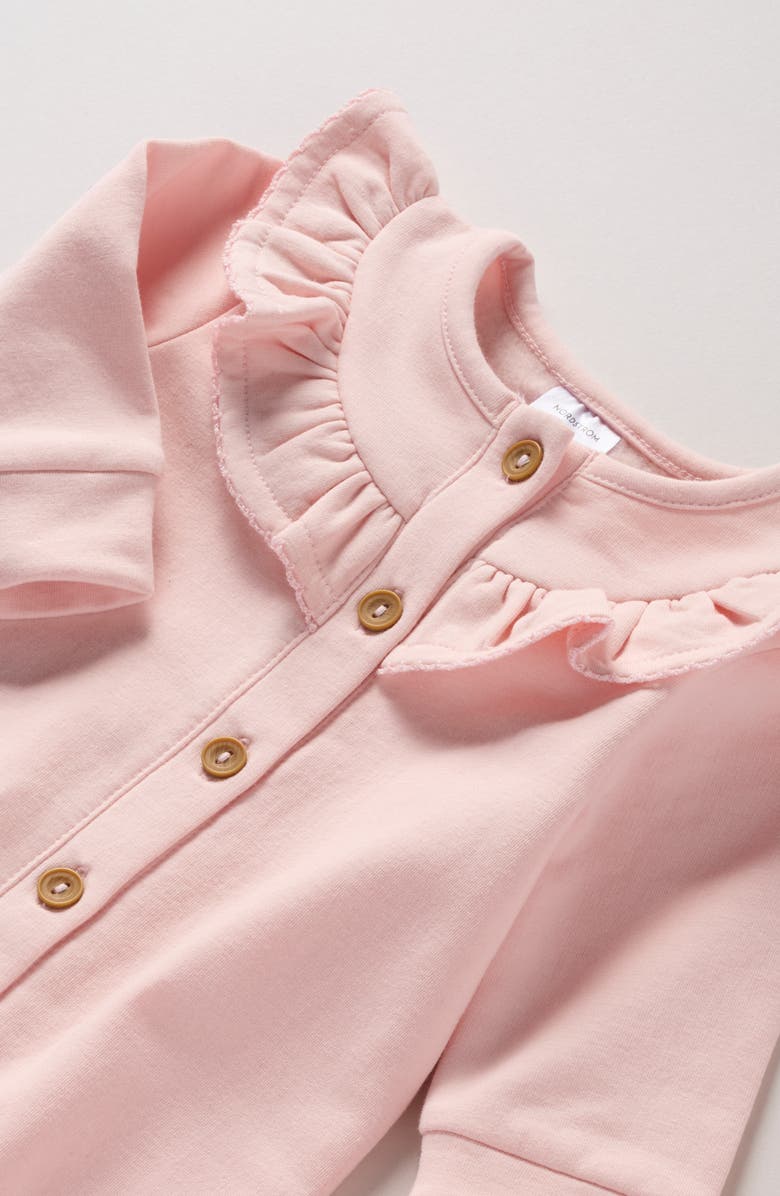 Nordstrom Ruffle Cozy Romper, Alternate, color, Pink Lotus