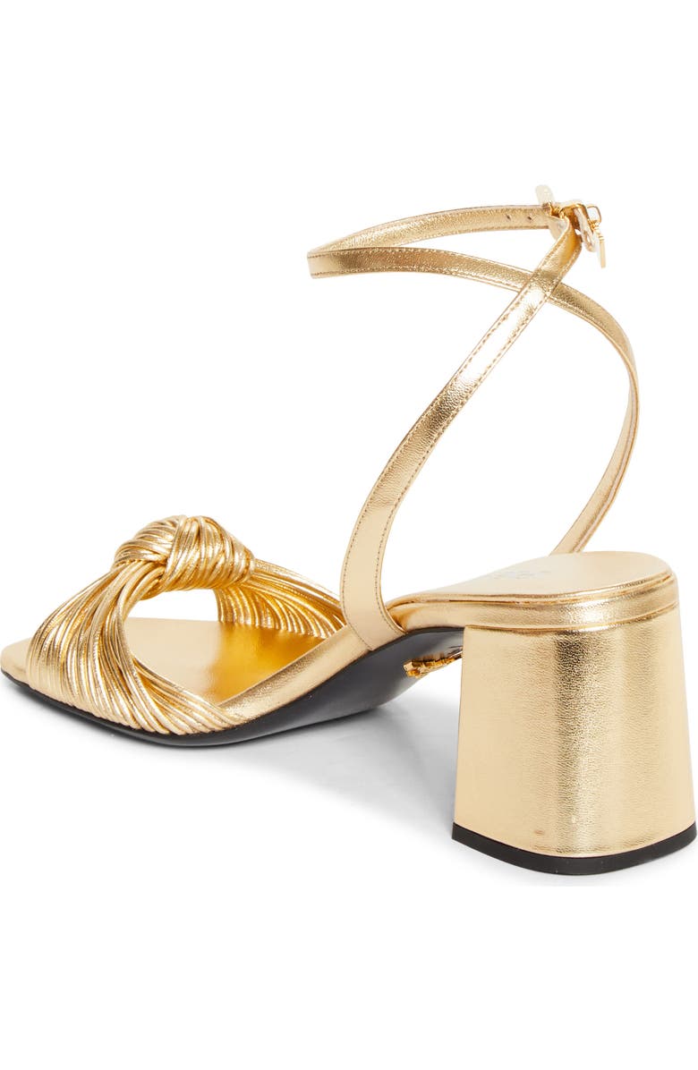 Prada Block Heel Ankle Strap Sandal, Alternate, color, Platino