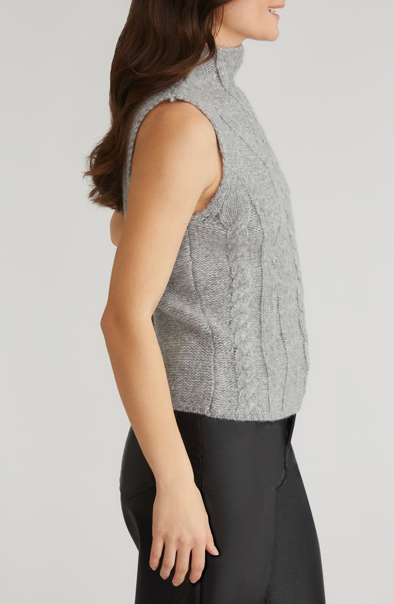 525 Kendall Cable Knit Funnel Neck Sweater Vest, Alternate, color, 