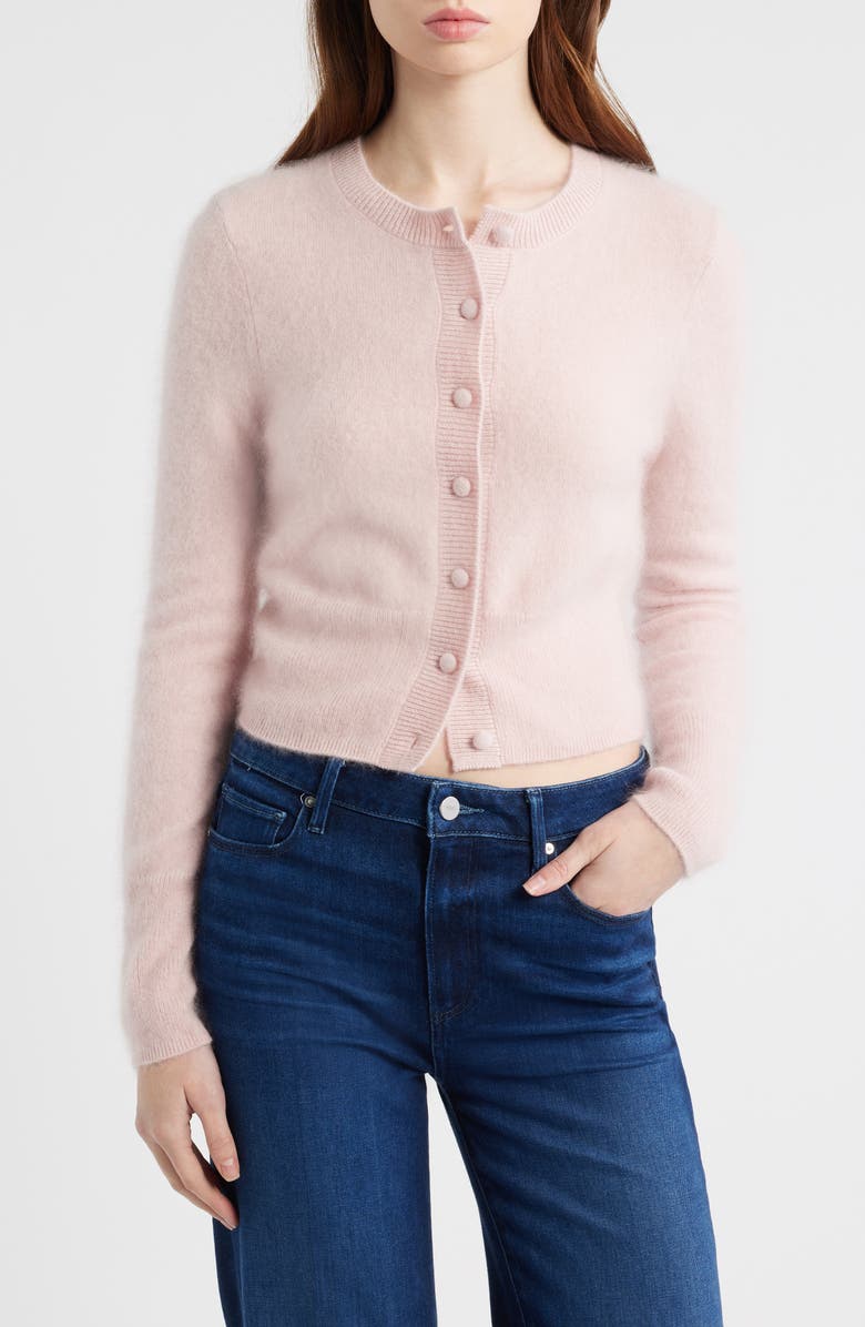 LoveShackFancy Adeanne Cashmere Cardigan, Main, color, Lilac