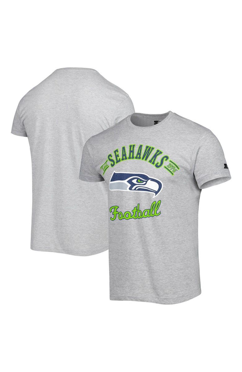 STARTER Men's Starter Heathered Gray Seattle Seahawks Prime Time T-Shirt, Main, color, Gray