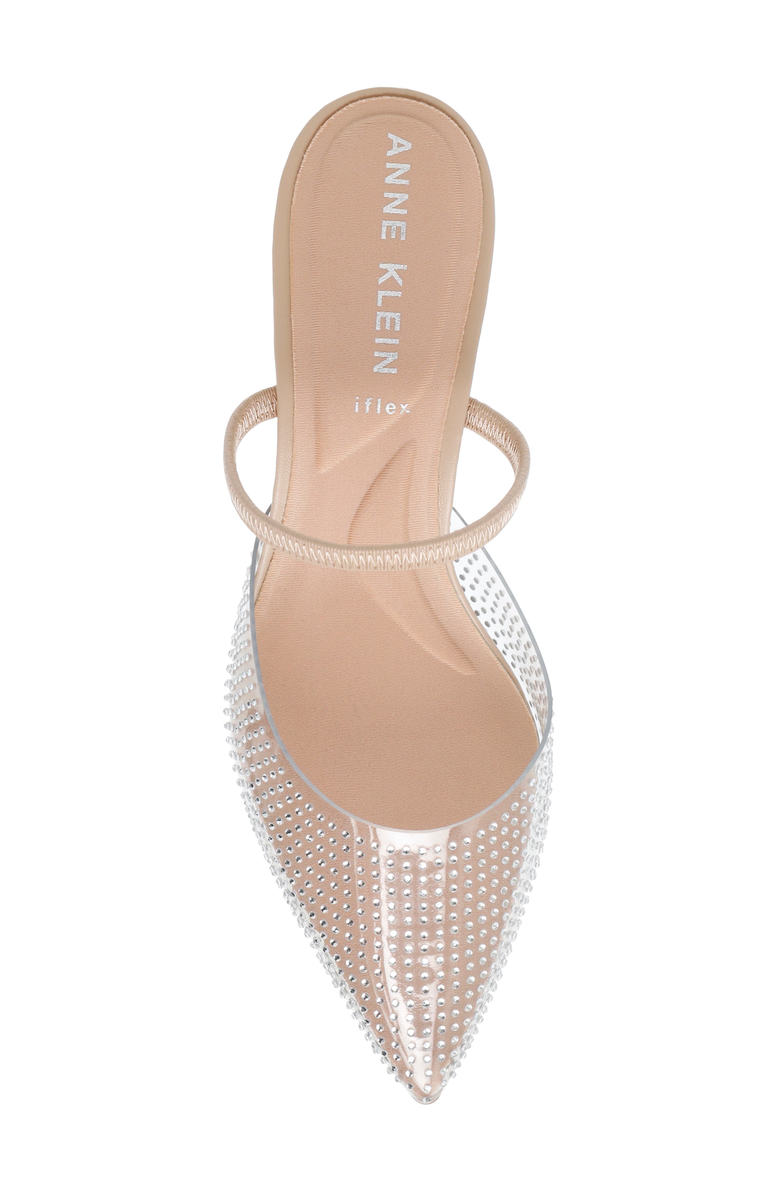 Anne Klein Iella Convertible Strap Slingback, Alternate, color, Clear / Nude